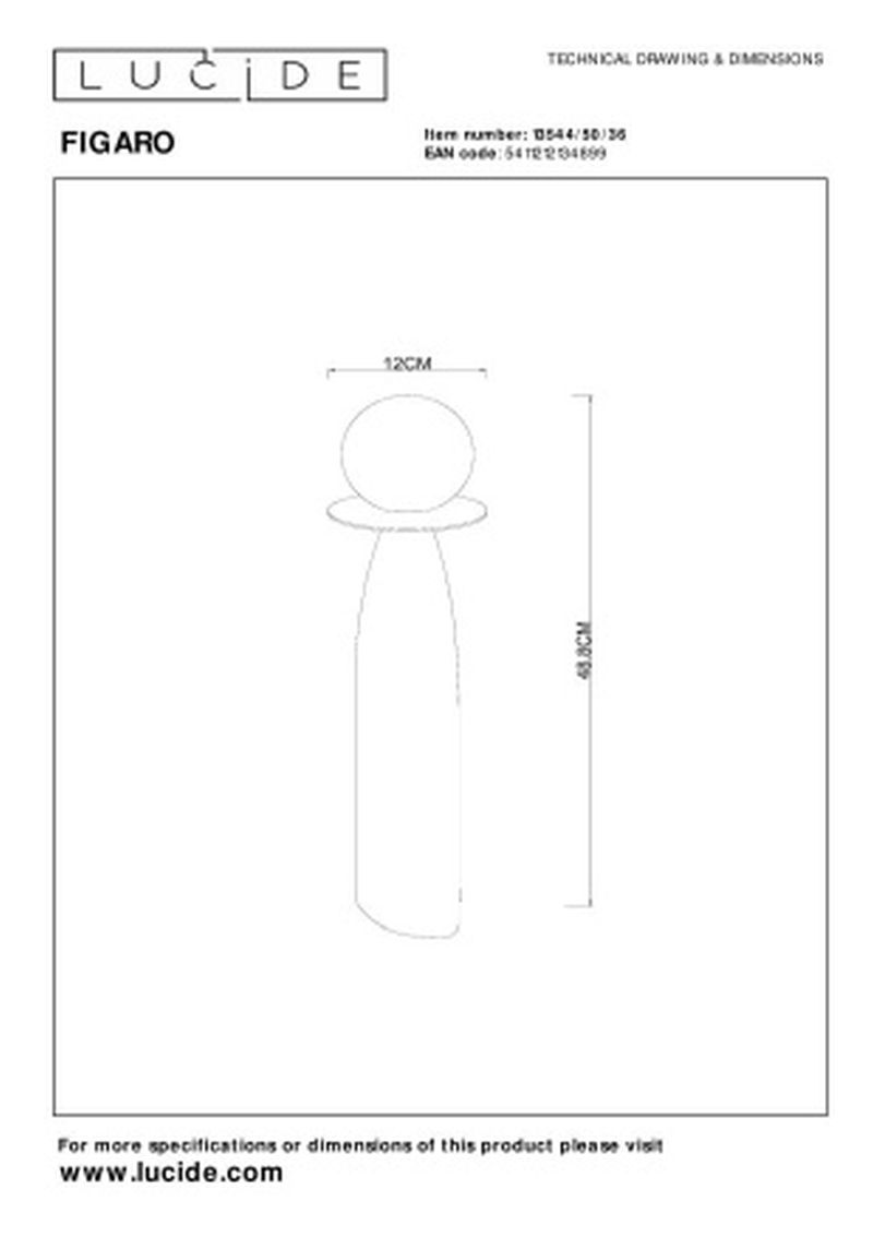 Lucide FIGARO - Stolná lampa - Ø 12 cm - 1xG9 - Sivá